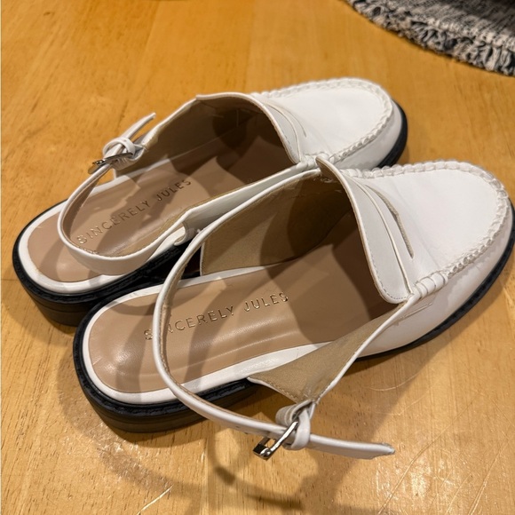 Sincerely Jules Sling Romance White Cream Mules Loafers Women’s 9 - Picture 4 of 7